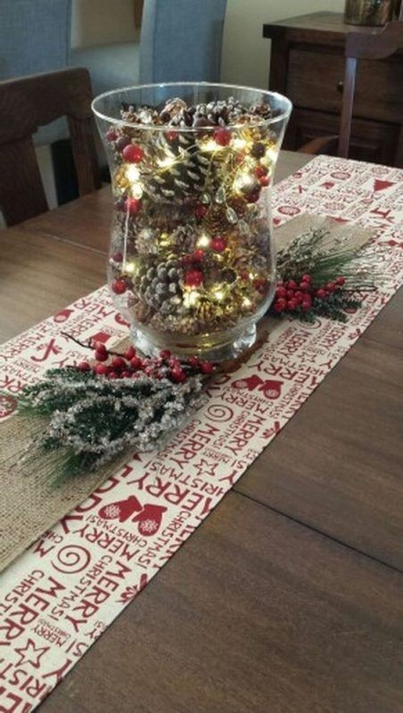 41 Déco de Noël faciles à faire avec une vase ou un verre 22