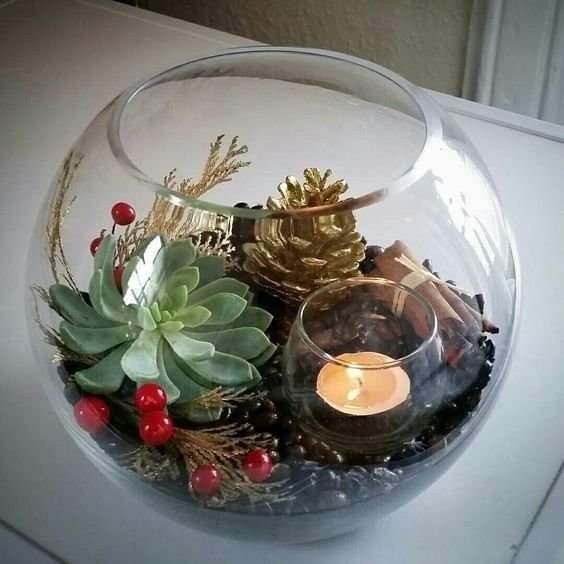 21 Déco de Noël à faire dans un bocal en verre 3