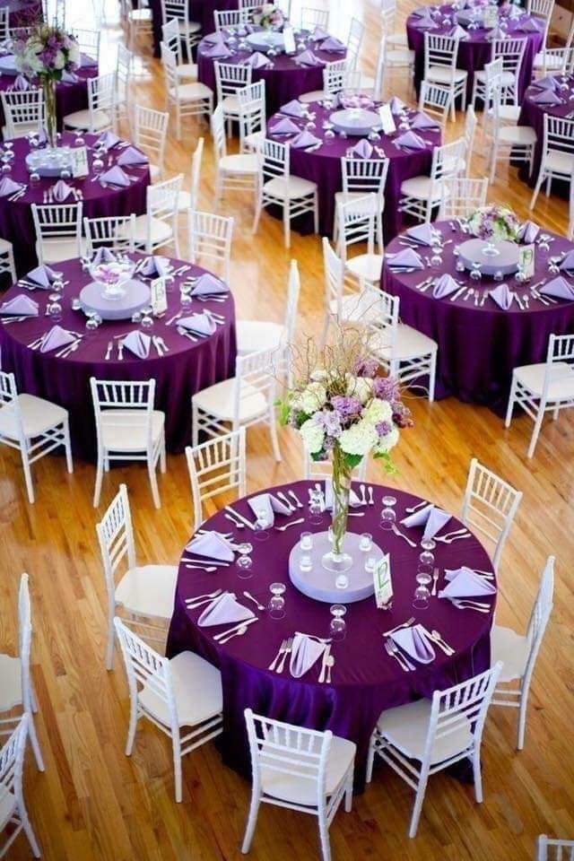 33 idées de décorations de mariage dans les tons violet 32