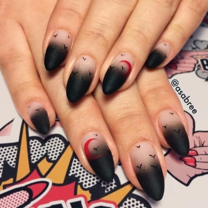 54 idées amusantes et effrayante d'ongles pour la fête d'Halloween 6