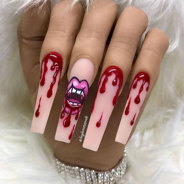 54 idées amusantes et effrayante d'ongles pour la fête d'Halloween 8