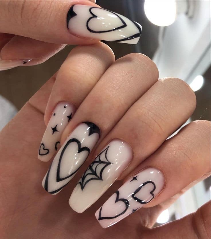 54 idées amusantes et effrayante d'ongles pour la fête d'Halloween 15