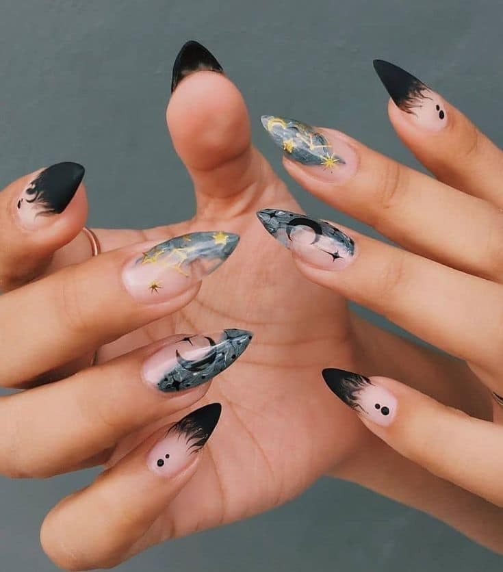 54 idées amusantes et effrayante d'ongles pour la fête d'Halloween 34