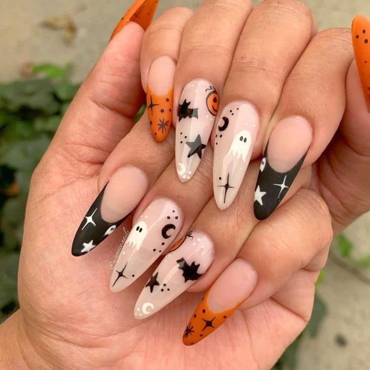 54 idées amusantes et effrayante d'ongles pour la fête d'Halloween 36