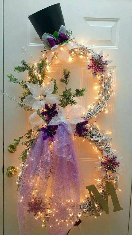 34 belles décorations de Noël pour votre porte 6