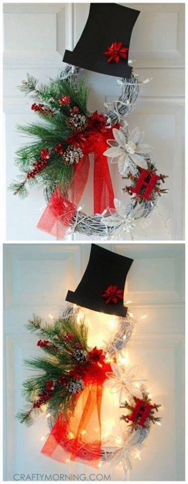 34 belles décorations de Noël pour votre porte 9