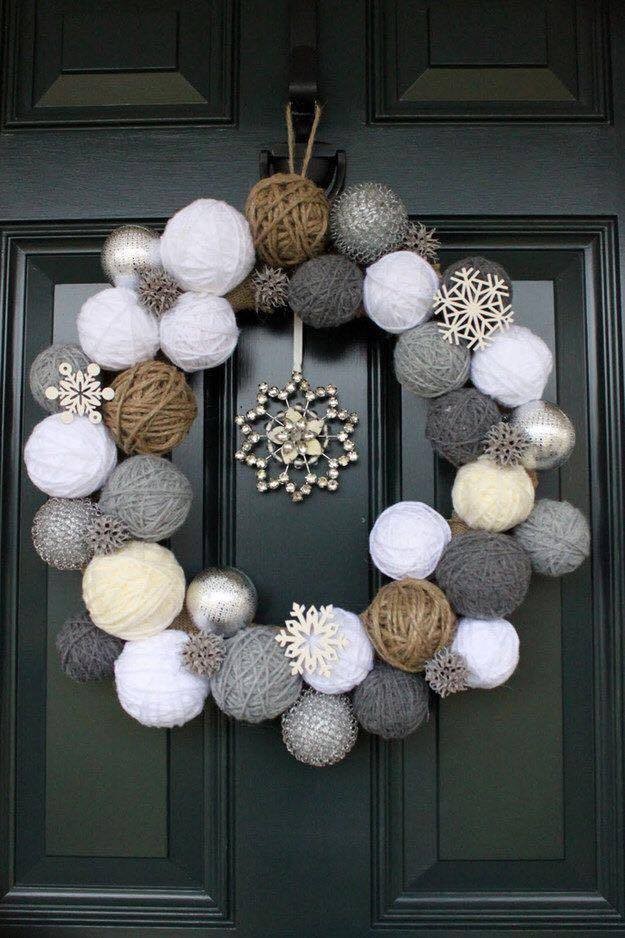 34 belles décorations de Noël pour votre porte 22