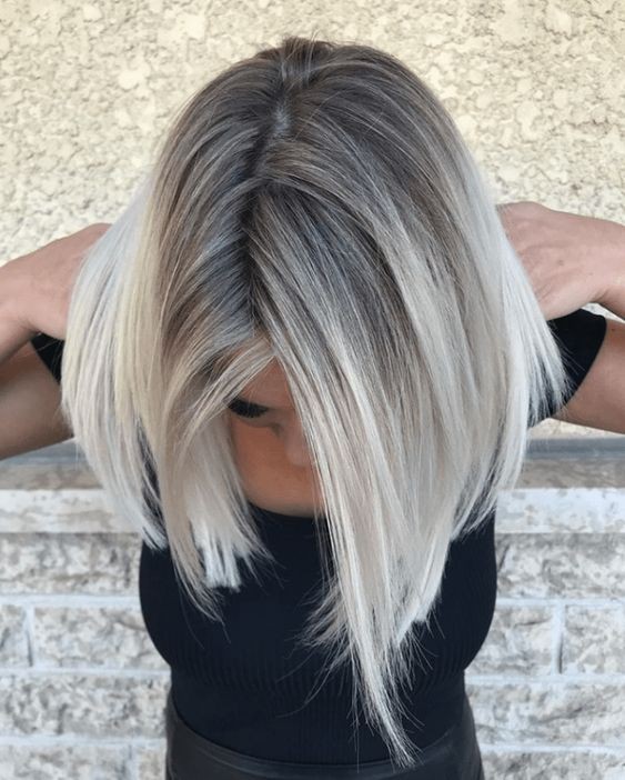 22 coupes au carré avec balayage ombre blond polaire 20