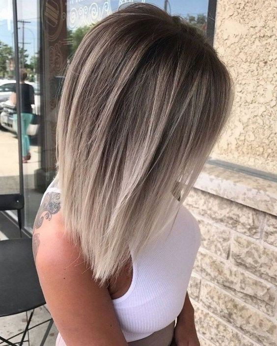 22 coupes au carré avec balayage ombre blond polaire 3