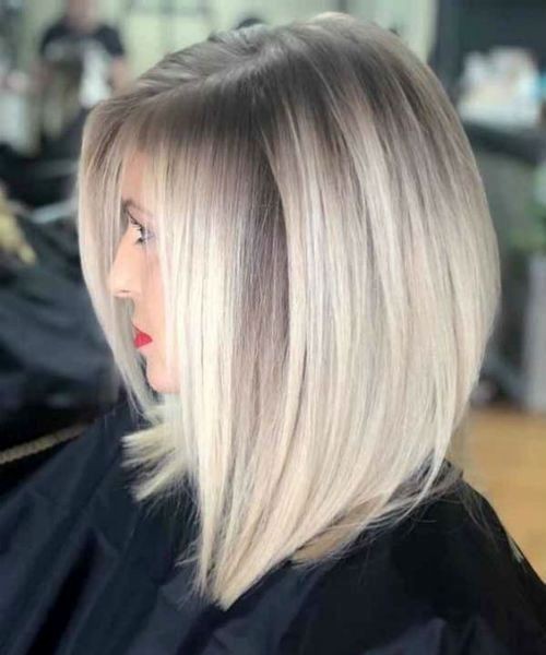 22 coupes au carré avec balayage ombre blond polaire 21