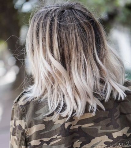 22 coupes au carré avec balayage ombre blond polaire 1