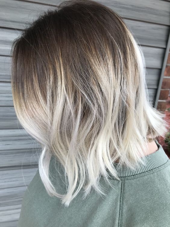 22 coupes au carré avec balayage ombre blond polaire 1