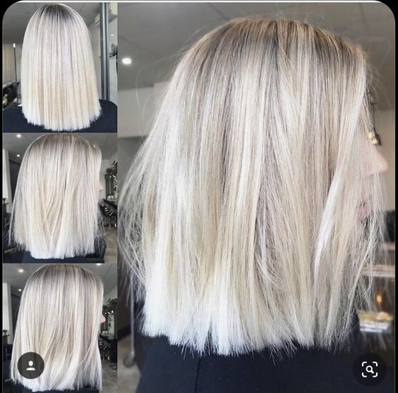 22 coupes au carré avec balayage ombre blond polaire 1