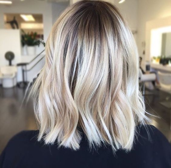 22 coupes au carré avec balayage ombre blond polaire 1