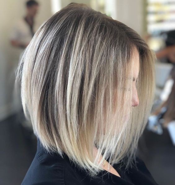 22 coupes au carré avec balayage ombre blond polaire 4