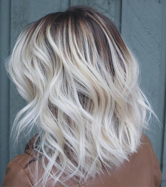 22 coupes au carré avec balayage ombre blond polaire 1