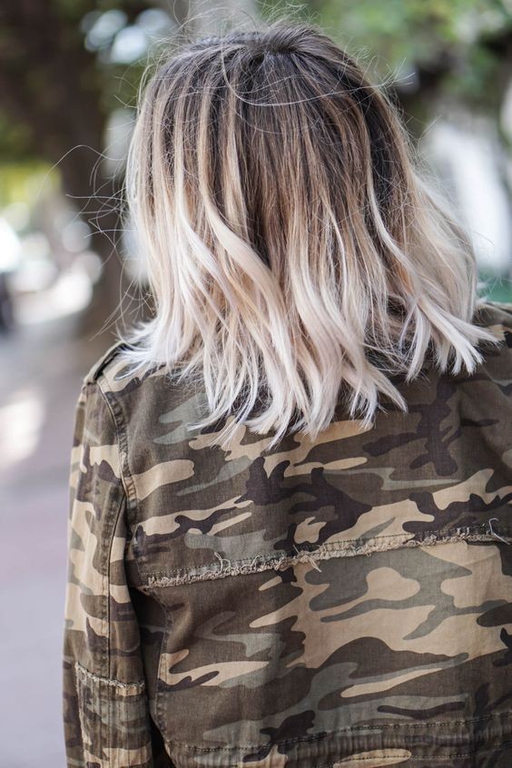 22 coupes au carré avec balayage ombre blond polaire 1