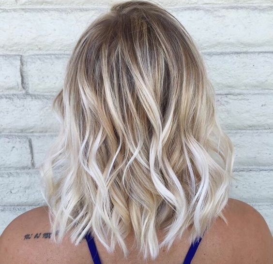 22 coupes au carré avec balayage ombre blond polaire 1