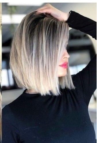 22 coupes au carré avec balayage ombre blond polaire 5