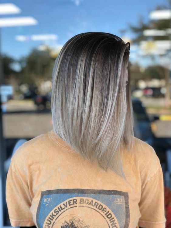 22 coupes au carré avec balayage ombre blond polaire 9