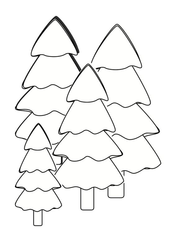 30 Dessins de Sapins de Noël à Imprimer et à Colorier