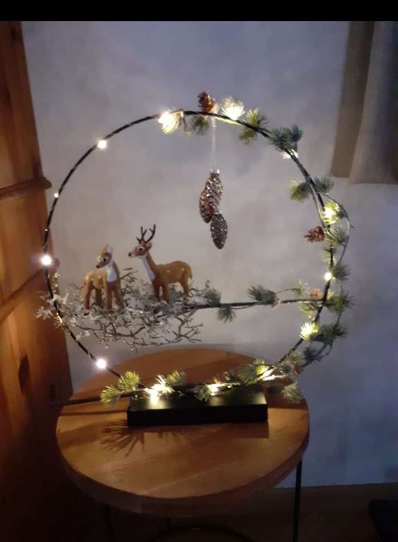 41 Déco de Noël en forme de cercle Hula Hoop 9