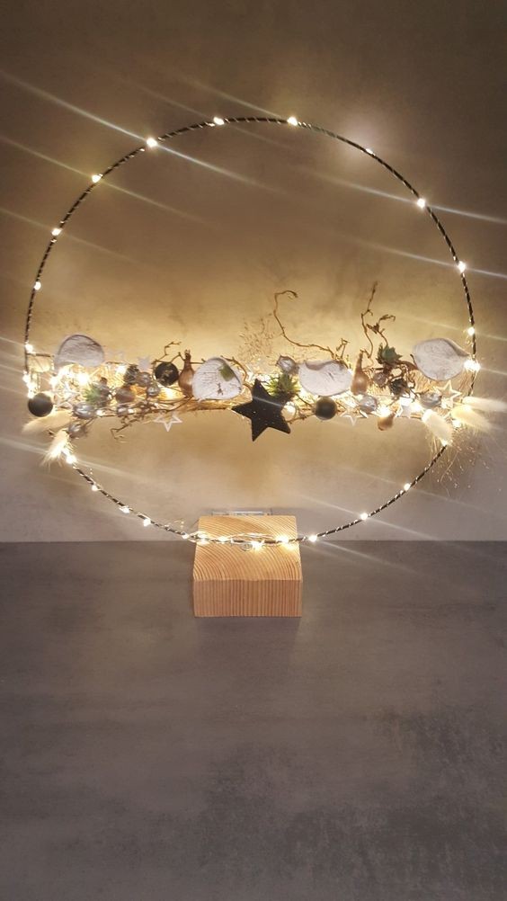 41 Déco de Noël en forme de cercle Hula Hoop 10