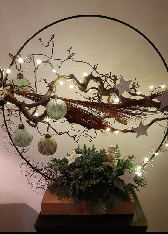 41 Déco de Noël en forme de cercle Hula Hoop 13