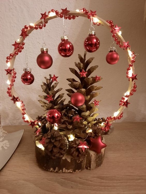 41 Déco de Noël en forme de cercle Hula Hoop 14