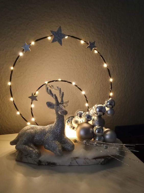 41 Déco de Noël en forme de cercle Hula Hoop 16