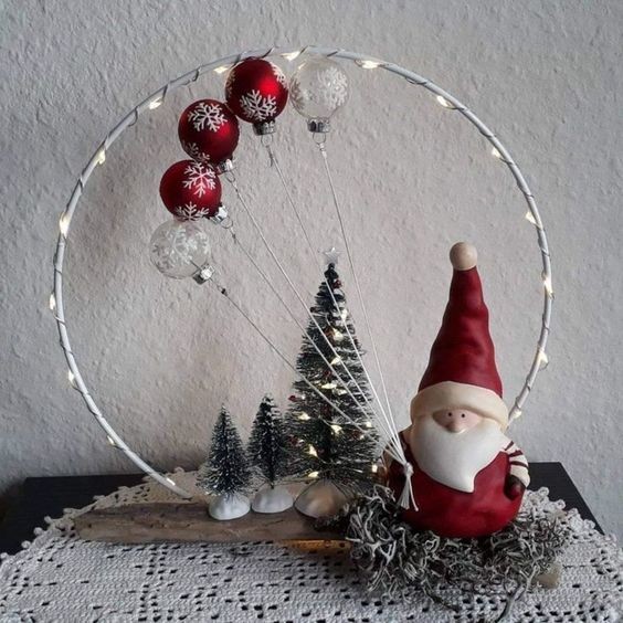 41 Déco de Noël en forme de cercle Hula Hoop 38