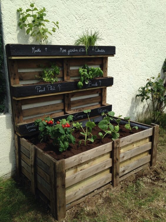 Potager en palette : 41 exemples de fabrications réussies pour t'inspirer 39