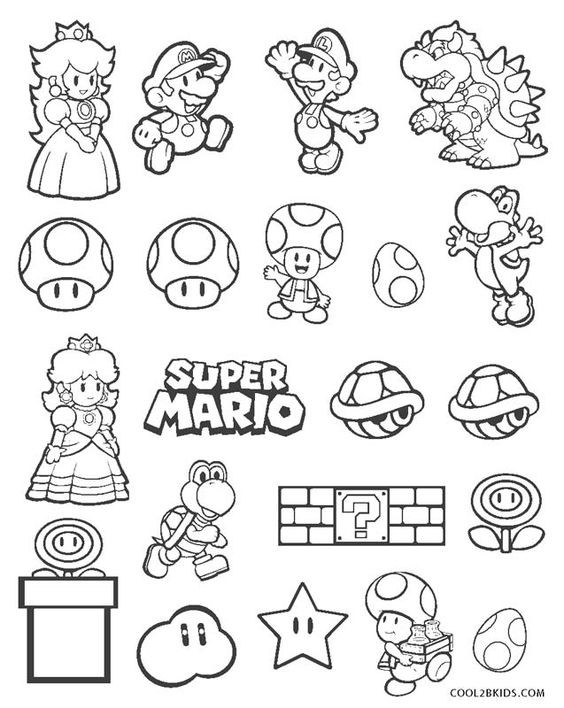 22 top idées de Coloriages Mario Gratuits à imprimer 2