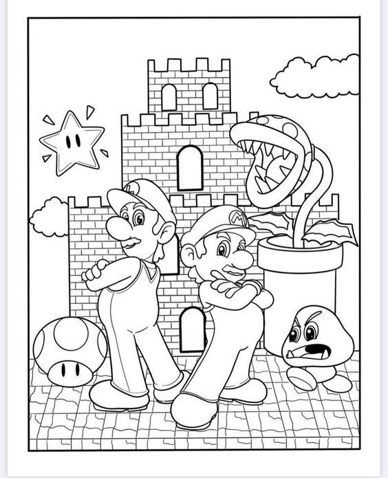 22 top idées de Coloriages Mario Gratuits à imprimer 3