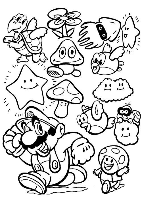 22 top idées de Coloriages Mario Gratuits à imprimer 10