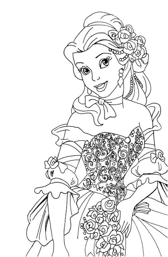 Coloriage princesse : 25 Dessins de Princesses Faciles à Colorier 9