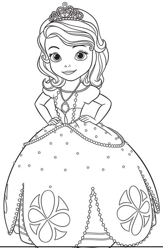 Coloriage princesse : 25 Dessins de Princesses Faciles à Colorier 23