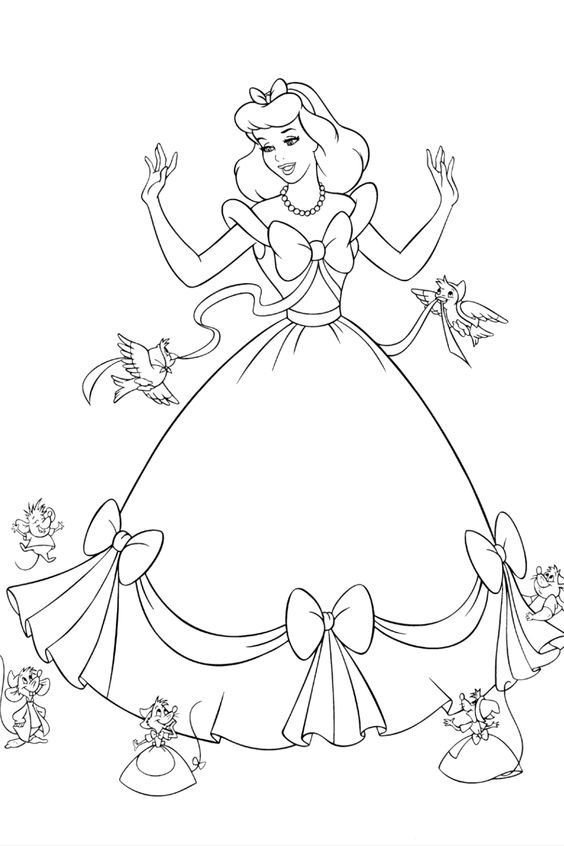 Coloriage princesse : 25 Dessins de Princesses Faciles à Colorier 5