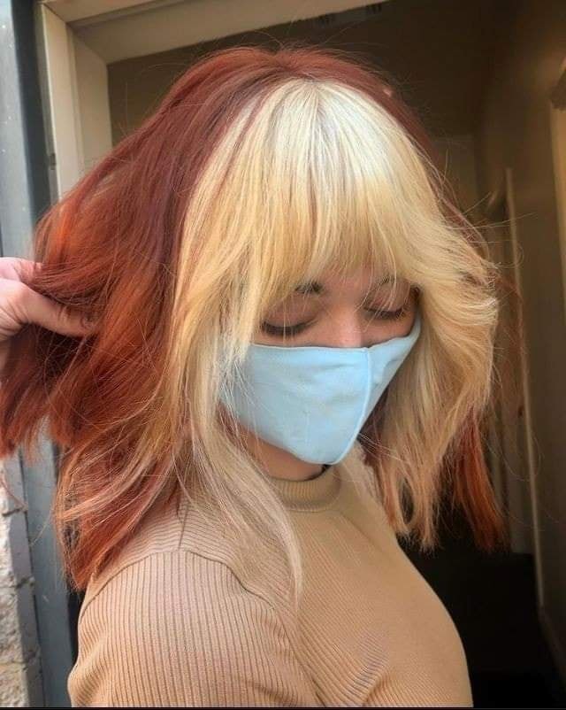 12 couleurs cuivrées avec effet et mèche blonde 10