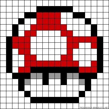 23 idées de dessins Pixel art Mario à colorier 11