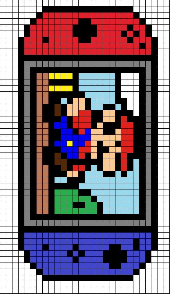 23 idées de dessins Pixel art Mario à colorier 34