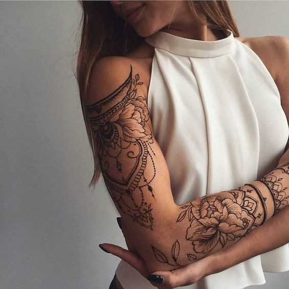 25 tatouages dentelle femme sur le bras 9