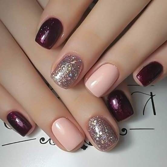 29 idées de gelish paillettes sur ongles courts 15