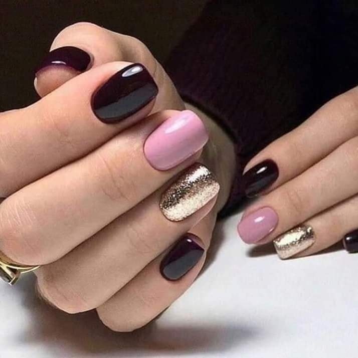 29 idées de gelish paillettes sur ongles courts 22