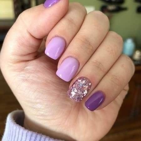 29 idées de gelish paillettes sur ongles courts 27