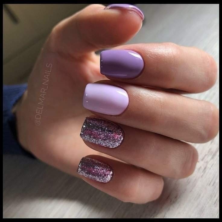 29 idées de gelish paillettes sur ongles courts 8