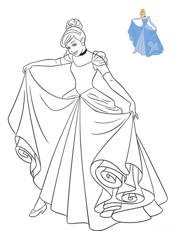 Coloriage princesse : 25 Dessins de Princesses Faciles à Colorier 29