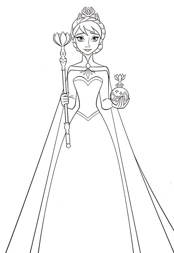 Coloriage princesse : 25 Dessins de Princesses Faciles à Colorier 32