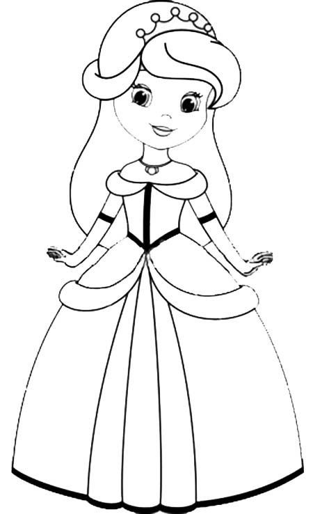 Coloriage princesse : 25 Dessins de Princesses Faciles à Colorier 33