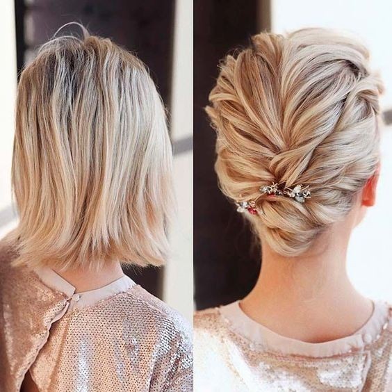 Coupe courte mariage : 31 idées de coiffures de mariées pour cheveux courts 22